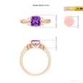 thumbnail image 6 of ANGARA Natural 0.8 Ct. Amethyst Solitaire Ring in 14K Rose Gold for Women (Ring Size: 6), 6 of 10