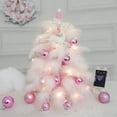 thumbnail image 2 of Dvkptbk Christmas Tree for Girls 23.6 Inch Tabletop Mini Artificial Christmas Tree Girls DIY Christmas Tree with LED String Lights and Hanging Ornaments Battery Pow, 2 of 6