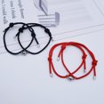 thumbnail image 4 of Pulseras de pareja con colgantes magnéticos, pulsera de cuerda trenzada con campanas magnéticas, dijes de votos de amor eterno, 1 par para mujeres y hombres, 4 of 8