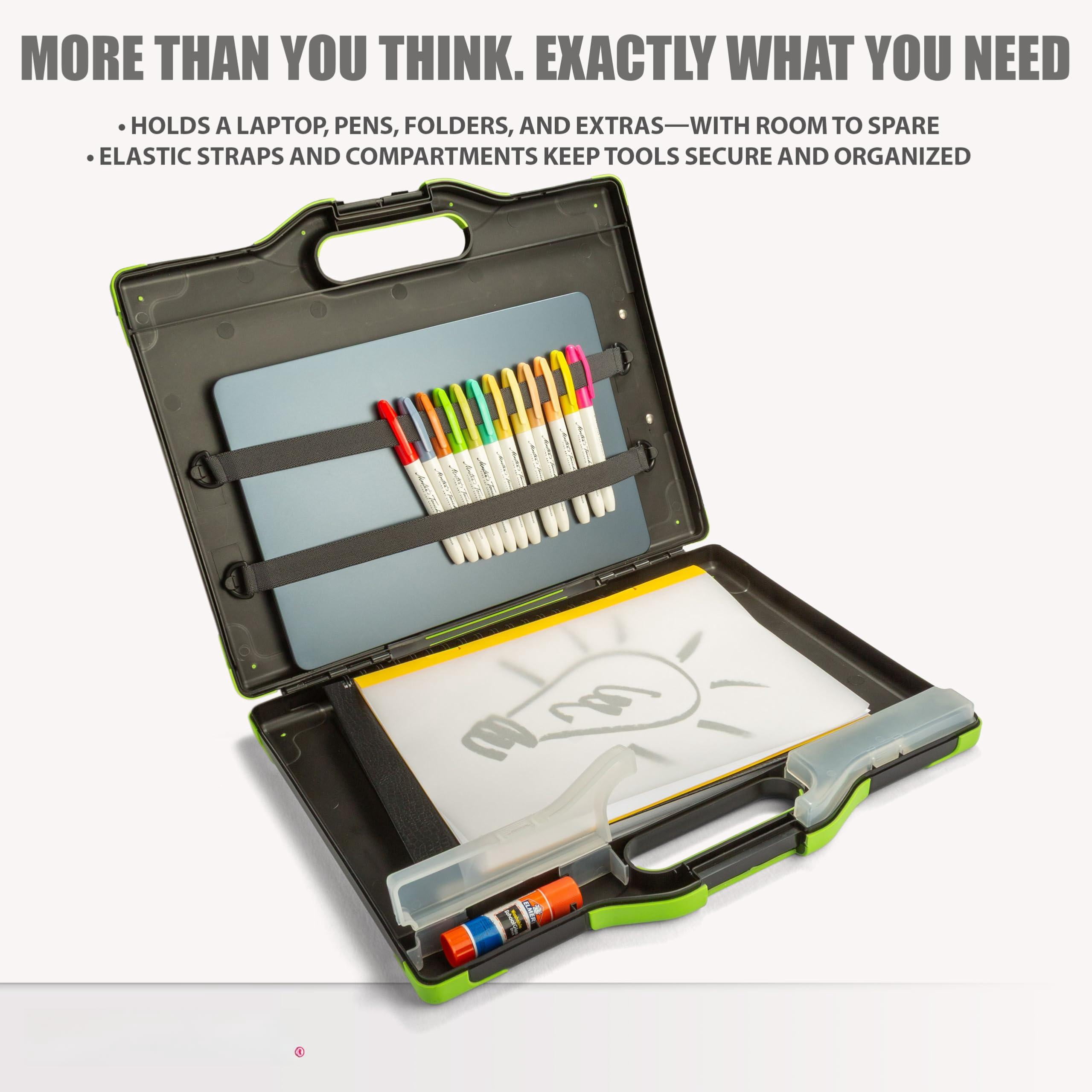 Carry All Clipboard Storage Box  Letter/legal Size Black & Green (83325)