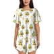 thumbnail image 1 of Fotbe Lovely Avocado Conjunto de Pijama Estampado para Mujer, 2 Piezas, Ropa de Dormir con Camiseta de Manga Corta y Shorts Suaves-Large, 1 of 6