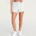 thumbnail image 5 of CQONEPT Women's Athletic Shorts Loose Fit Elastic Waist Drawstring Summer Running Comfy Gym Yoga Shorts with Pockets White S, 5 of 7