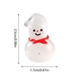 thumbnail image 2 of Adorno de muñeco de nieve que brilla en la oscuridad - Decoración de escritorio de resina con función de iluminación, decoración navideña festiva, 2 of 2