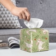 thumbnail image 6 of Gaeub Cute Rabbit And Flower Print Leather Tissue Box Cover Square,Tissue Holder,Leather Paper Case,PU Leather Tissue Box Holder Decorative for Bathroom, Home Office Decor, 6 of 7