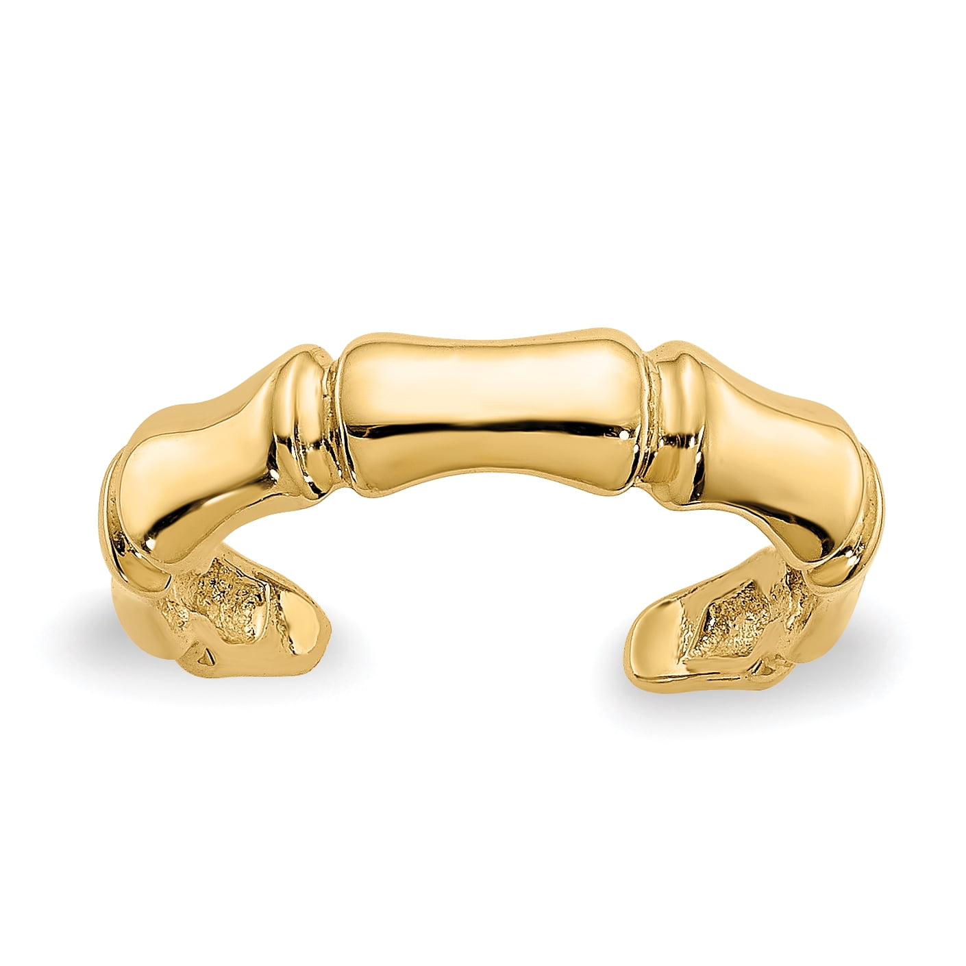 Primal Gold 14 Karat Yellow Gold Bamboo Toe Ring