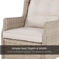 thumbnail image 5 of Grand Patio High-Back Dining Chairs with All-Weather Wicker with 5.5'' Cushion, Sunbrella® Fabric, Full Aluminum Fram, Set of 2, 5 of 7