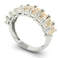 thumbnail image 2 of 2.61 ctw Wedding Band for Women - 14K White Gold Natural Morganite Stackable Eternity Ring, 2 of 6