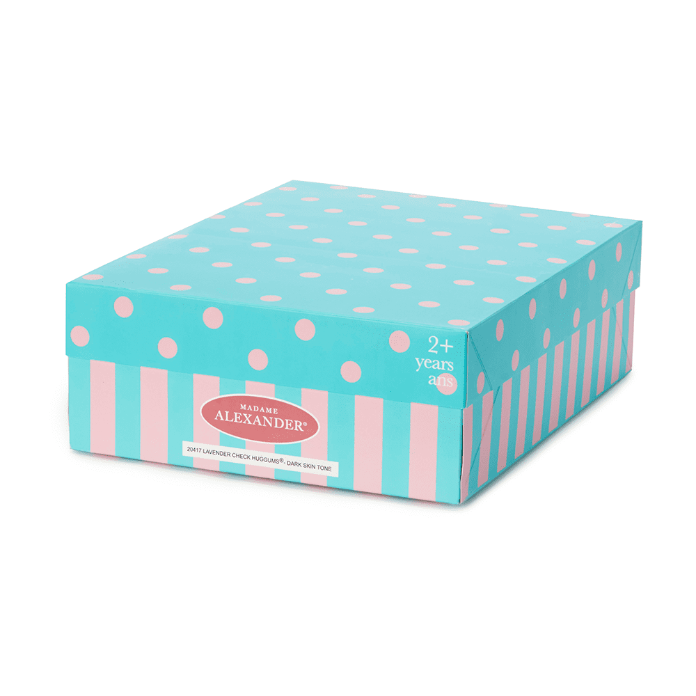 Madame Alexander Lavender Check Huggums® Baby Doll, Dark Skin Tone