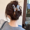 thumbnail image 4 of Lovely Hair Claw Multiple Color Butterfly Shape Hair Clip for Woman Camping Side Braids Hair Delicate Jaw Clip for Girl milk coffee, 4 of 5