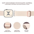 thumbnail image 4 of Xtreme Unisex Smart Watch Nylon Braided Elastic Band 4 Pack – Small Size, Breathable, Adjustable, 38/40/41 mm, Compatible with Apple Watch, For Women/Men, Milk Tea, Starlight, Nude Pink, Blue Gray, 4 of 9