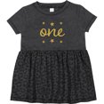 thumbnail image 3 of Inktastic 1st Birthday One Gold Girls Baby Dress, 3 of 5