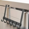 thumbnail image 5 of ChicYu 6-Hook Over-Door Organizer,Rust-proof Metal Garment Rack for Robes,Belts,Bathroom Closet Space Optimization Saving Storage Singles Rows Hooks Duty Black, 5 of 5