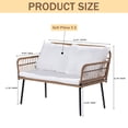 thumbnail image 4 of Dwkwe 2 Metal Weather-Resistant Outdoor Conversation Sets with Chairs and Sofa, 4 of 4