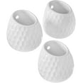 thumbnail image 6 of MyGift 3 Piece 4-Inch Golf Ball-Inspired Wall-Mountable Planters, White Ceramic, 6 of 7