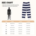 thumbnail image 3 of Balery Navy Blue And White Stripes Pantalones de pijama para mujer, pijamas ultraligeros, pantalones de estar por casa-Small, 3 of 6