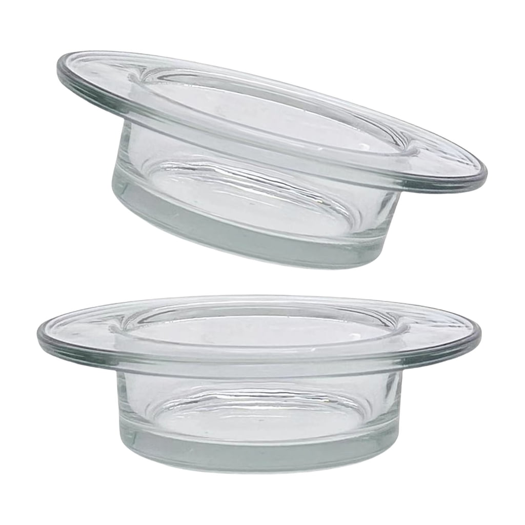 2Pieces Wax Melt Dishes Glass Aromatherapies Trays Candle Warmer Accessories