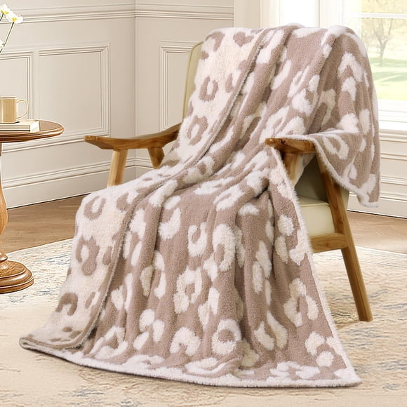 Manta Reversible Amélie Home Leopardo 125x150 cm Beige