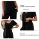 thumbnail image 5 of Conjunto de pijamas para mujer, transpirable, de manga corta, a la moda, con 2 bolsillos, conjuntos de salón suaves, 5 of 6