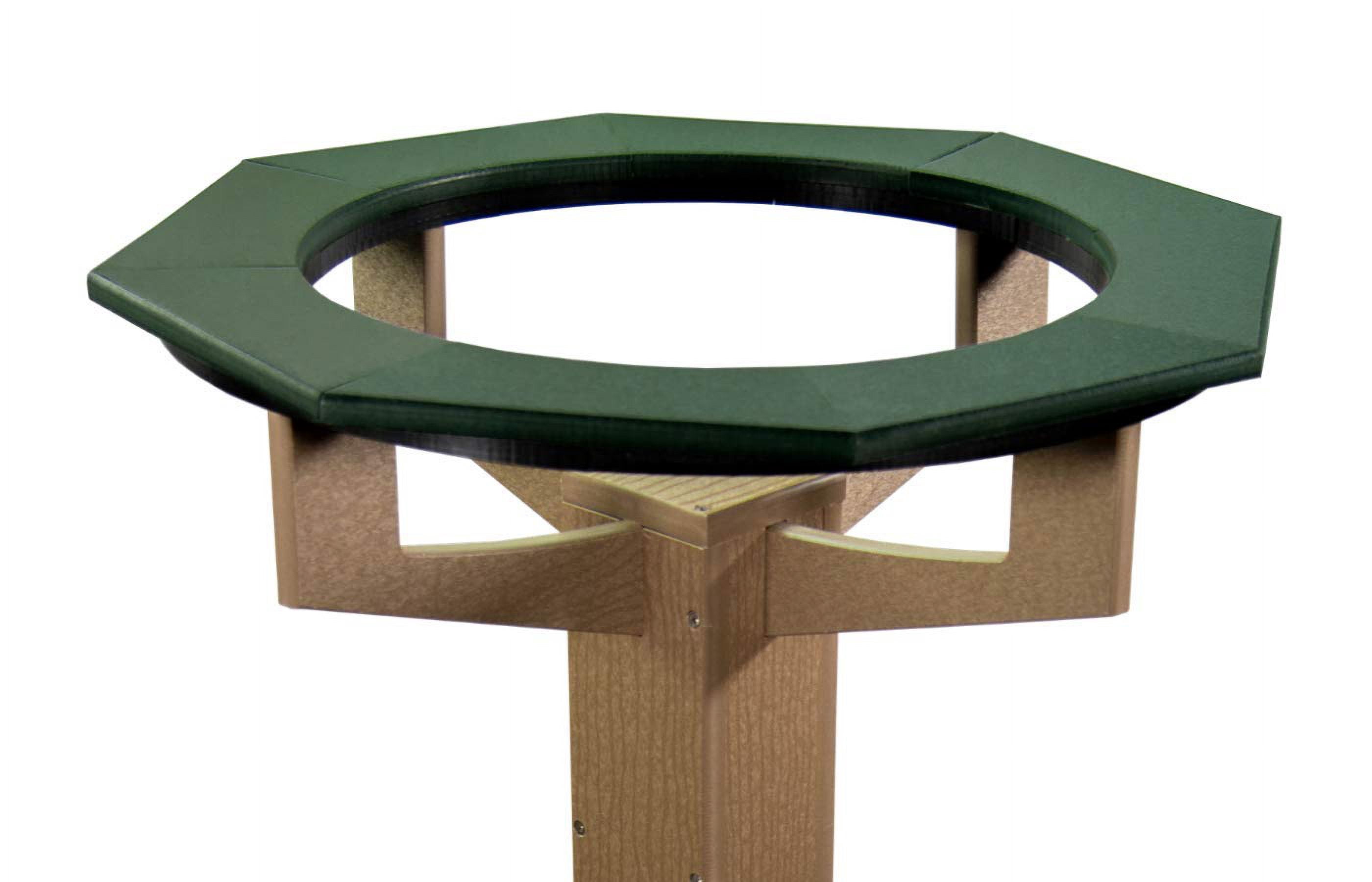 JCs Wildlife Poly Lumber Tan Pedestal Garden Bird Bath (Green)