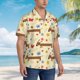 thumbnail image 3 of Balery Dachshund Dog And Flower Camisas hawaianas de manga corta para hombre, camisas playeras de corte holgado, camisas de vacaciones con botones,Medium, 3 of 7