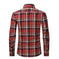 thumbnail image 4 of ZCFZJW Mens Casual Plaid Shirts Button Down Long Sleeve Regular Fit T Shirts Buffalo Plaid Dress Work Shirt with Pocket Green XL, 4 of 4