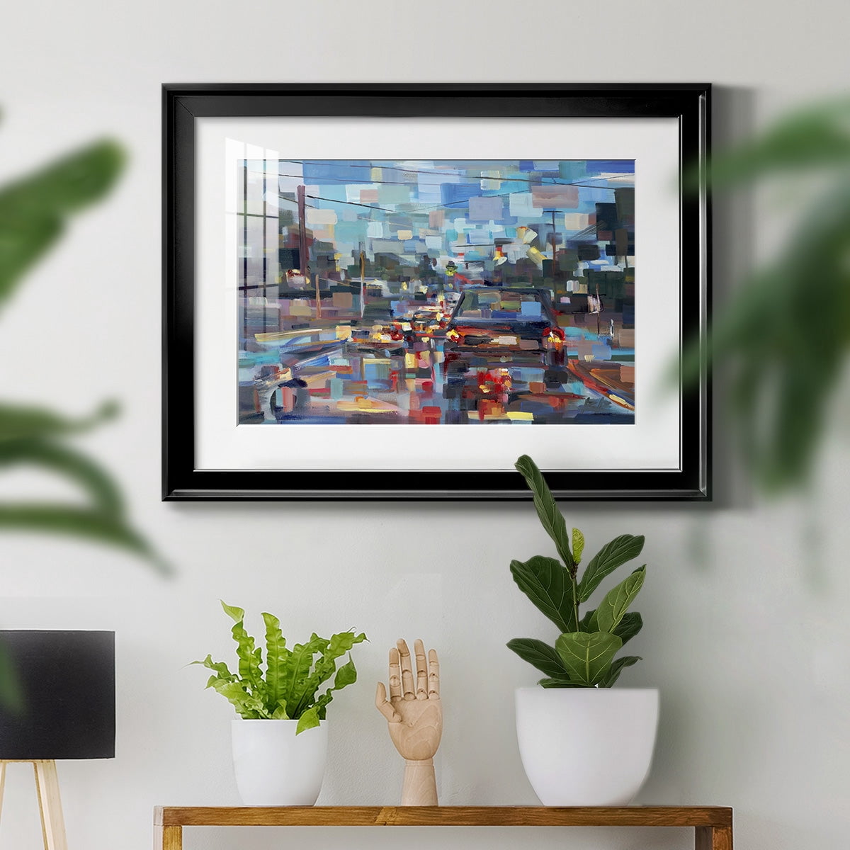 Red Traffic Premium Framed Print - Ready to Hang