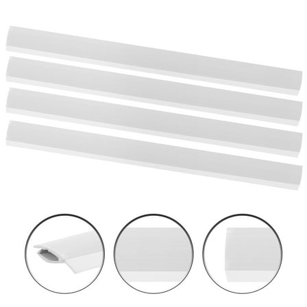 Amosfun Replacement Lip For Dust Pans Dustpan Rubber p Rectangular Cleaning Tools 4pcs