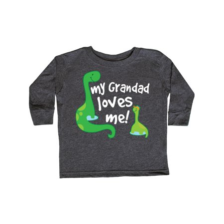 

Inktastic Grandad Loves Me Dinosaur Gift Toddler Boy Girl Long Sleeve T-Shirt