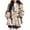 Beige, variant on WXLWZYWL Sweaters for Women Women Geometric V-Neck Button Pattern Casual Long Sleeve Sweater Ladies Outwear Black