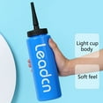 thumbnail image 6 of Opolski 1L Sports Water Bottle with Long Straw Letters Design Large Capacity Leak-proof Baseball Hockey Gym Squeeze Water Bottle Blue, 6 of 7