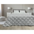 thumbnail image 1 of Abstract Down Alternative Comforter, Geometric Modern Interlocking Hexagonal and Rectangular Minimalist Art Deco, Microfiber Quilt for All Season, 5 Sizes, Sand Brown White, by Ambesonne, 1 of 3