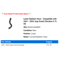 thumbnail image 2 of Lower Radiator Hose - Compatible with 2001 - 2004 Jeep Grand Cherokee 4.7L V8 2002 2003, 2 of 2