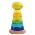 thumbnail image 1 of Little frog Bloque de apilamiento de madera de 6 pulgadas con juguete de combinación de colores básicos para el desarrollo del cerebro de los niños, 1 of 5
