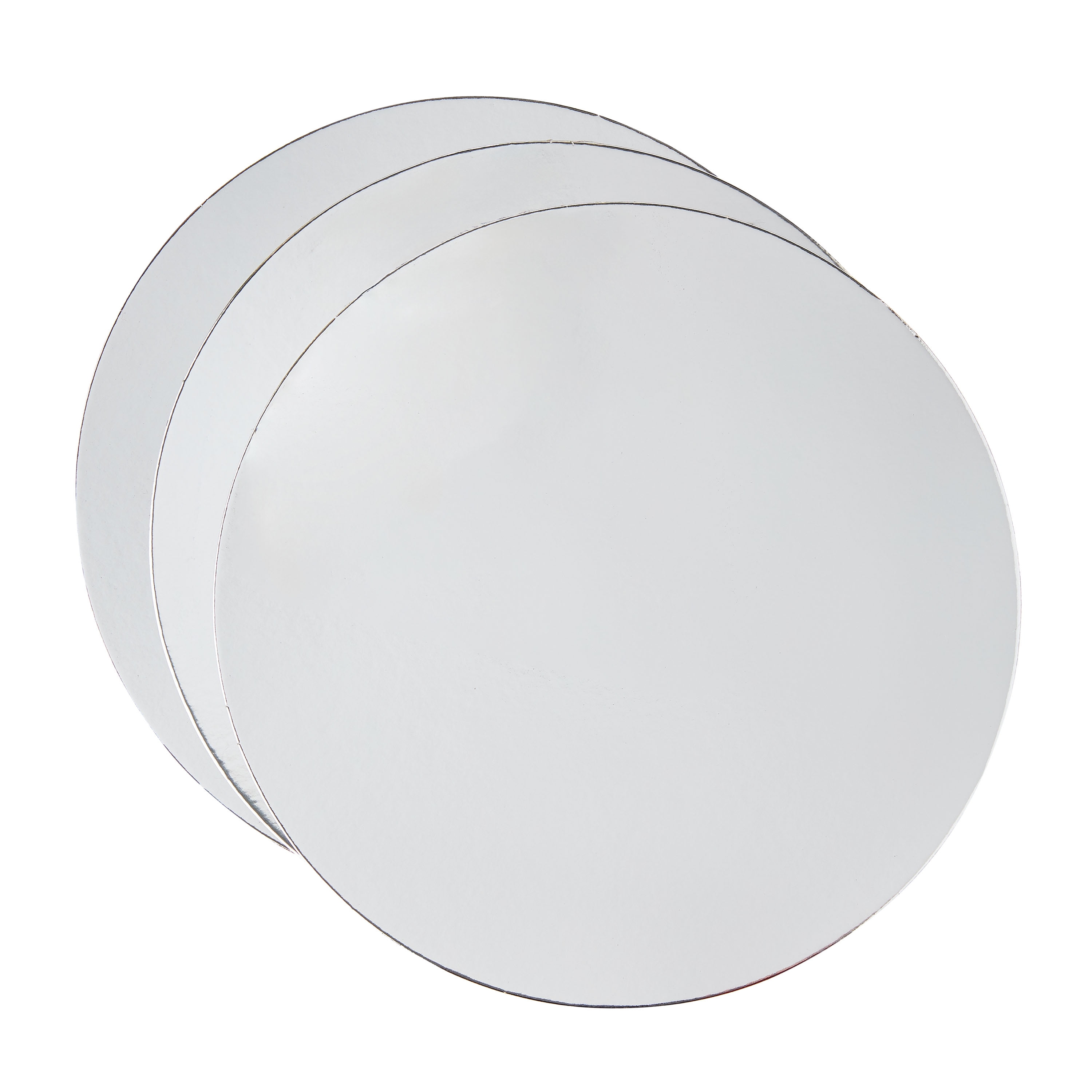 10" Silver Round Paper Cake Boards, 3 Count, by Way To Celebrate