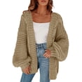 thumbnail image 2 of Womens Open Front Chunky Cardigan Cable Knit Oversized Cardigan Sweaters, 2 of 5