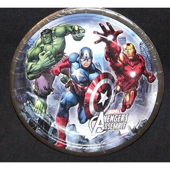 Unique 46324 7 in. Avengers Party Cake Plates, 8 Count
