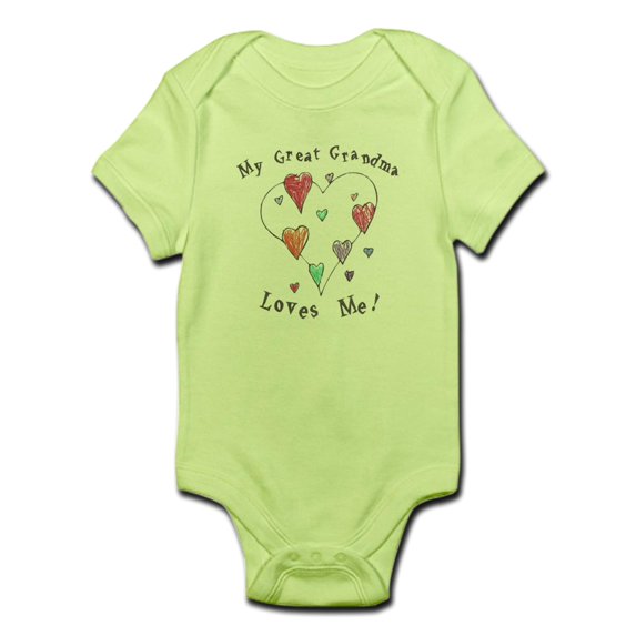 CafePress - My Great Grandma Loves Me Infant Bodysuit - Baby Light Bodysuit