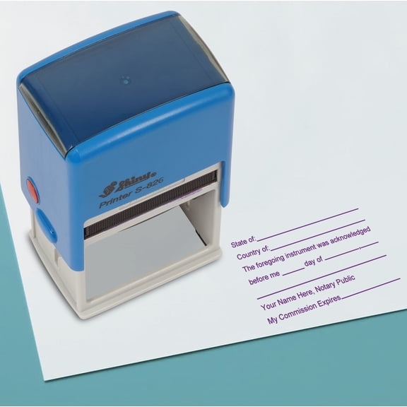 Printtoo Notary Stamp Self Inking Rubber Stamp Pre,Inked Office Stamp, Home Office Business Stationery, 41 x 24 mm, Violet