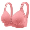 thumbnail image 3 of YWDJ Bras for Women Plus Size Bras No Wire Sleep Bras Adjustable Straps Half Cup Push up Wrap Comfy Bras Padded Lace Bras Lounge Bras Pink S, 3 of 3