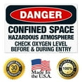 thumbnail image 7 of Danger Confined Space Check Oxygen Level Before & During Entry Sign, OSHA Danger Sign, 24x36 Corrugated Plastic, 7 of 7