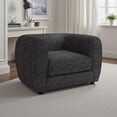 thumbnail image 6 of Dly Sofa Chair-Black Boucle-Wood Frame Tuxedo-Inspired Design, 6 of 6