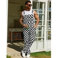 thumbnail image 6 of Overalls for Men Checkered Jumpsuits Stretchy Rompers Work Bibs Coveralls, 6 of 9