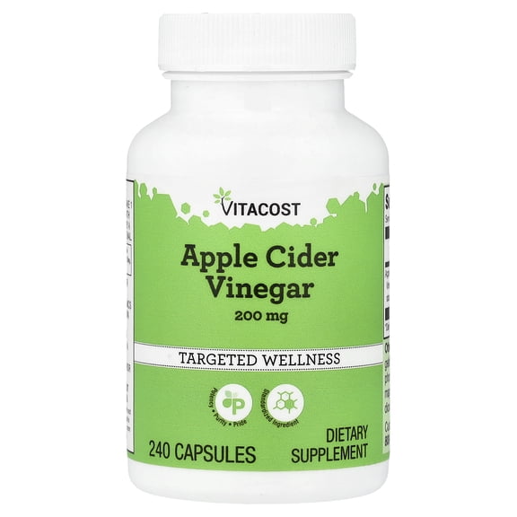 Vitacost Apple Cider Vinegar, 200 mg, 240 Capsules