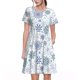 thumbnail image 1 of Disketp Retro ice blue snowflakes para Vestido de Manga Corta para Mujeres, Vestidos de Verano para Mujeres, Casual y Holgado para la Playa, 1 of 6
