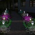 thumbnail image 3 of 2PCS LED Solar Stake Lights With Shadow Warm White & Colorful Landscape Lights Auto On/Off LED Lawn Lights for Yard Walkway Patio Waterproof Decoration Lamp, 3 of 7