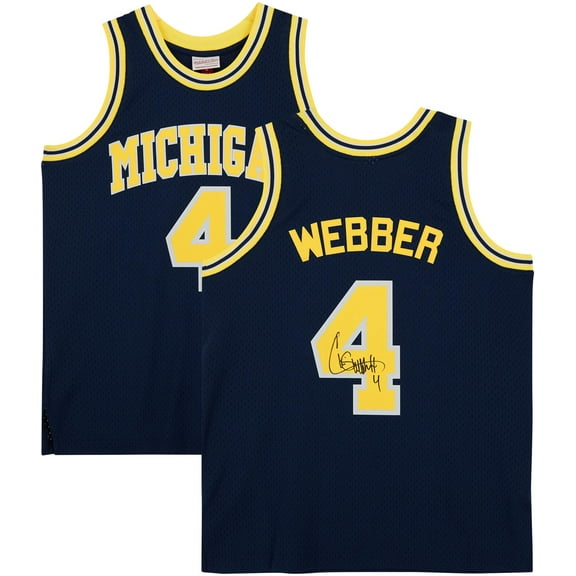 Chris Webber Michigan Wolverines Autographed Navy 1991 Mitchell & Ness Swingman Jersey - Fanatics Authentic Certified