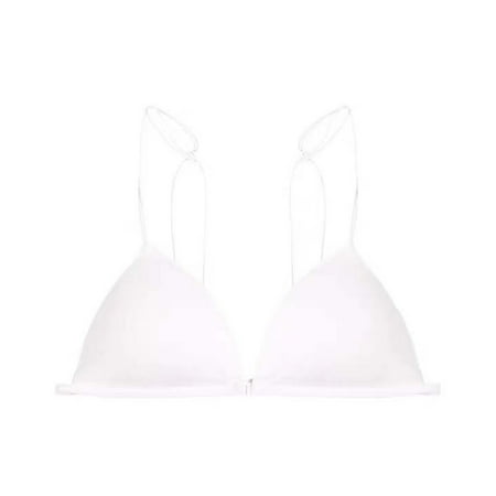

fanshao Triangle Cup Front Buckle Spaghetti Strap Sexy Bra Seamless Push Up Thin Underwear for Daily Wear