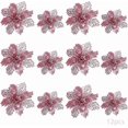 thumbnail image 1 of 24pcs Christmas Flowers, Christmas Flowers Decoration, Christmas Tree Ornaments Glitter Poinsettia, Glitter Christmas Tree, Artificial Flowers Christm, 1 of 5