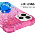 thumbnail image 3 of Glitter Case for Apple iPhone 15 Pro Max for Women Girls, Bling Sparkle Colorful Gradient Quicksand Waterfall Soft TPU Liquid Cover Case with Ring Stand for iPhone 15 Pro Max JB-Pink Green, 3 of 14