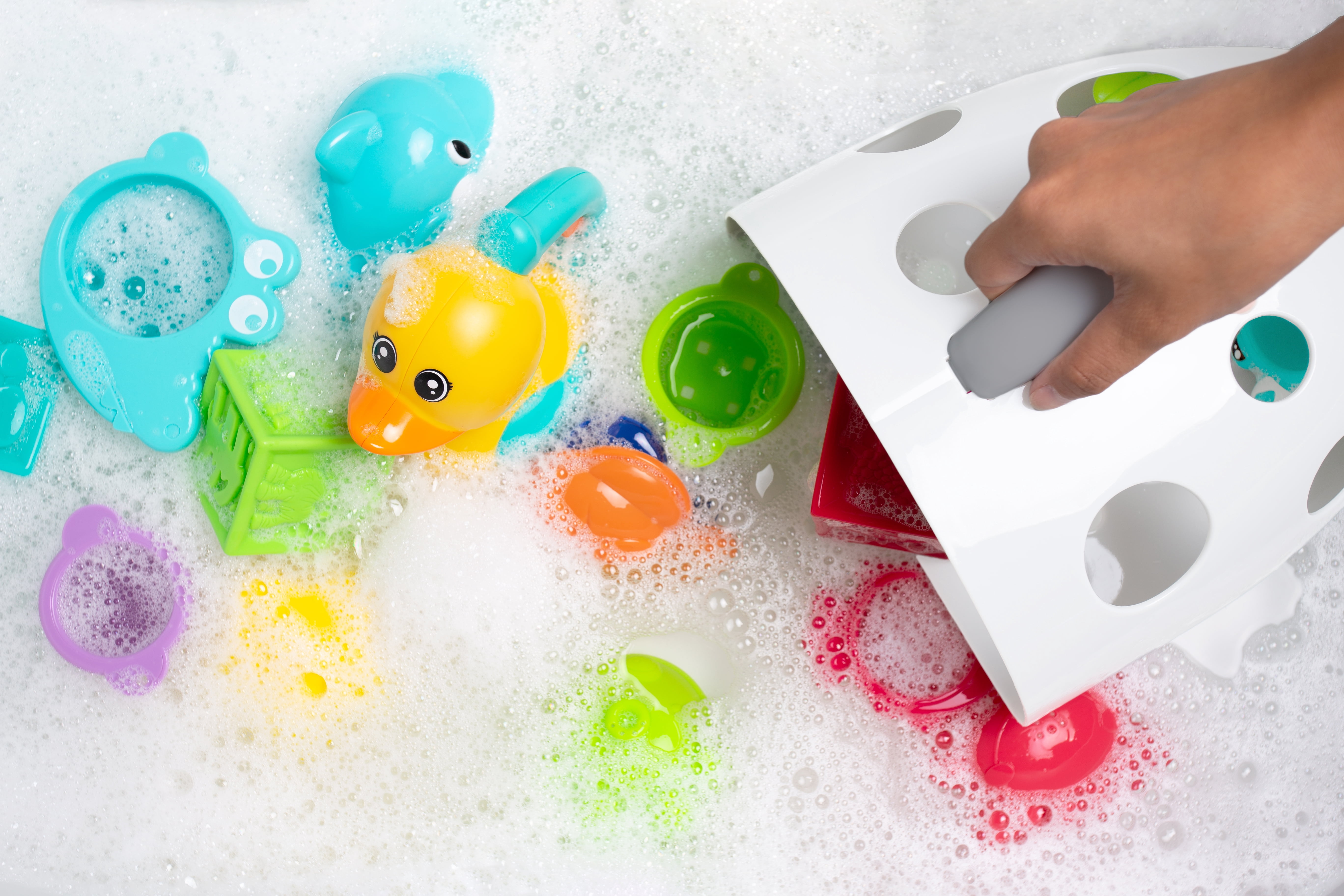 Bizzu Baby Bath Toy Storage White